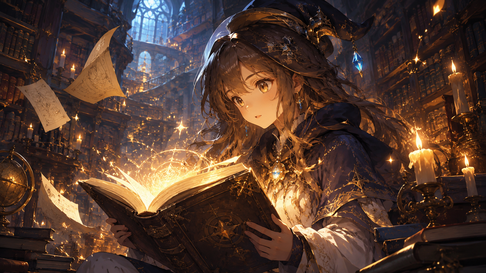 魔法图书馆少女_Magic Library Anime Portrait